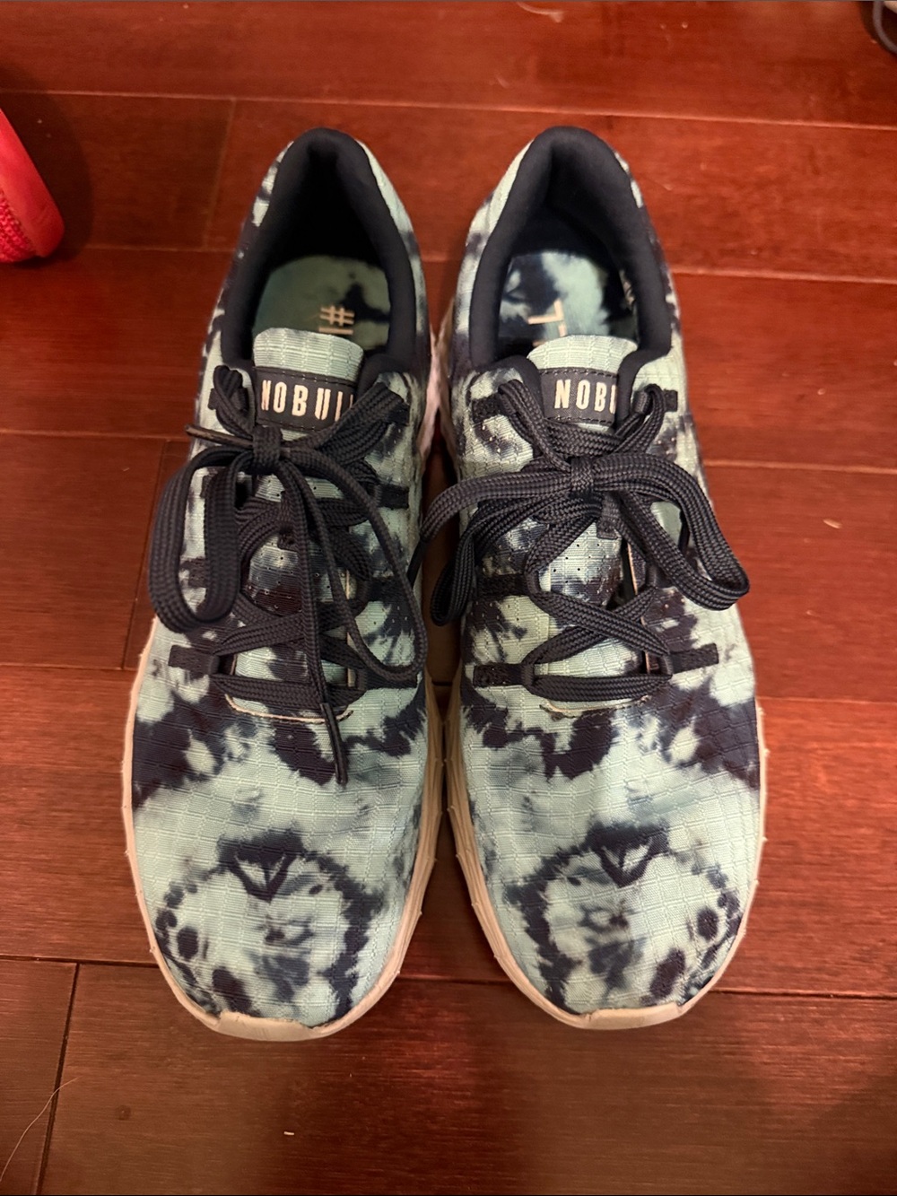 NOBULL Tie-Dye Knit Trainer in Light Blue and Black
